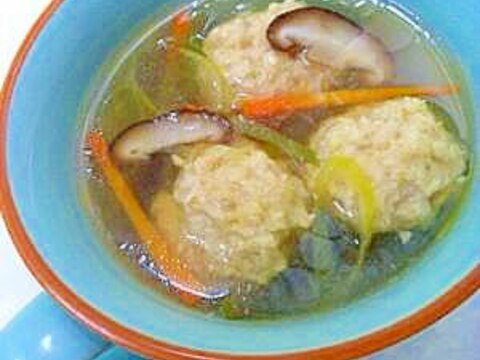 ふんわり鶏団子の中華スープ